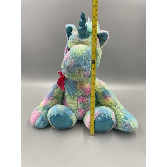15” Blue Tie Dye Unicorn Plush Stuffed Animal Toy Excite USA - Picture 6 of 7